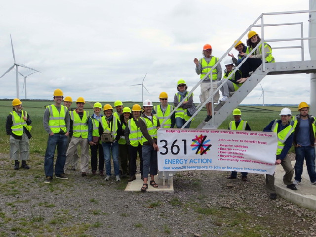 361 Energy on a site visit to Fullabrook wind farm